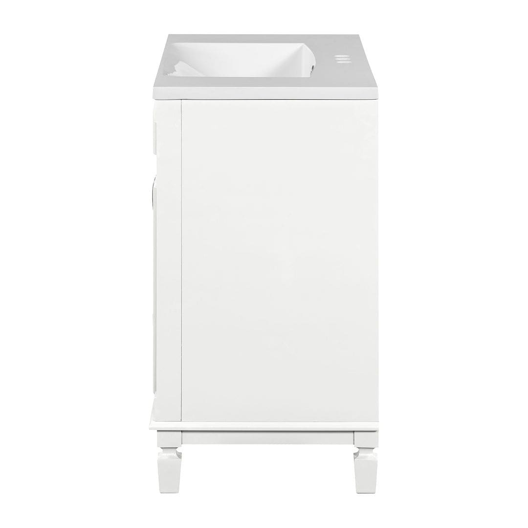 Meuble-lavabo moderne de 91 cm (36 po) avec vasque et armoire à miroir, 2 portes et 2 tiroirs