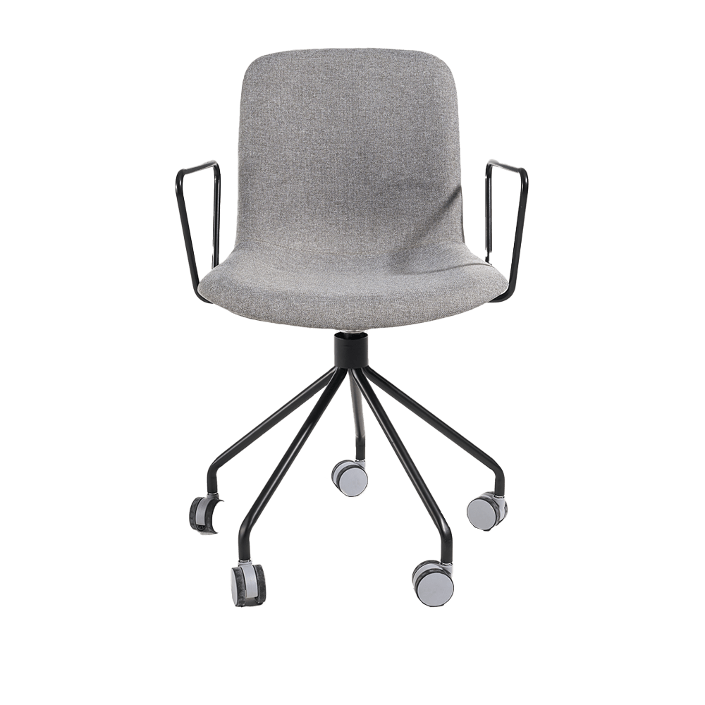 Chaque chaise est équipée d'une roulette en acier à 5 branches.