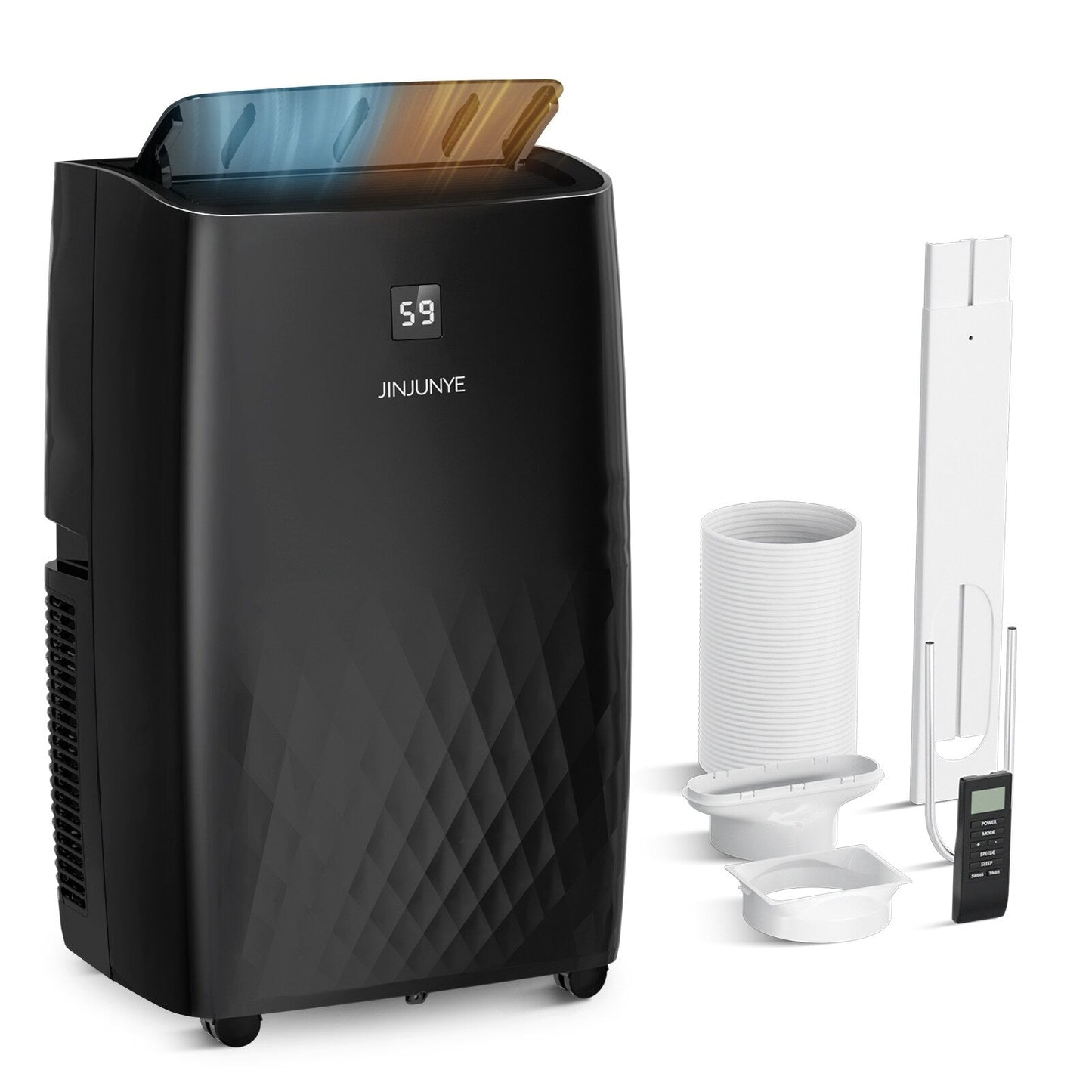 Climatiseur portable avec chauffage – 12 000 BTU en refroidissement et 10 000 BTU en chauffage pour des pièces jusqu’à 700 pieds carrés