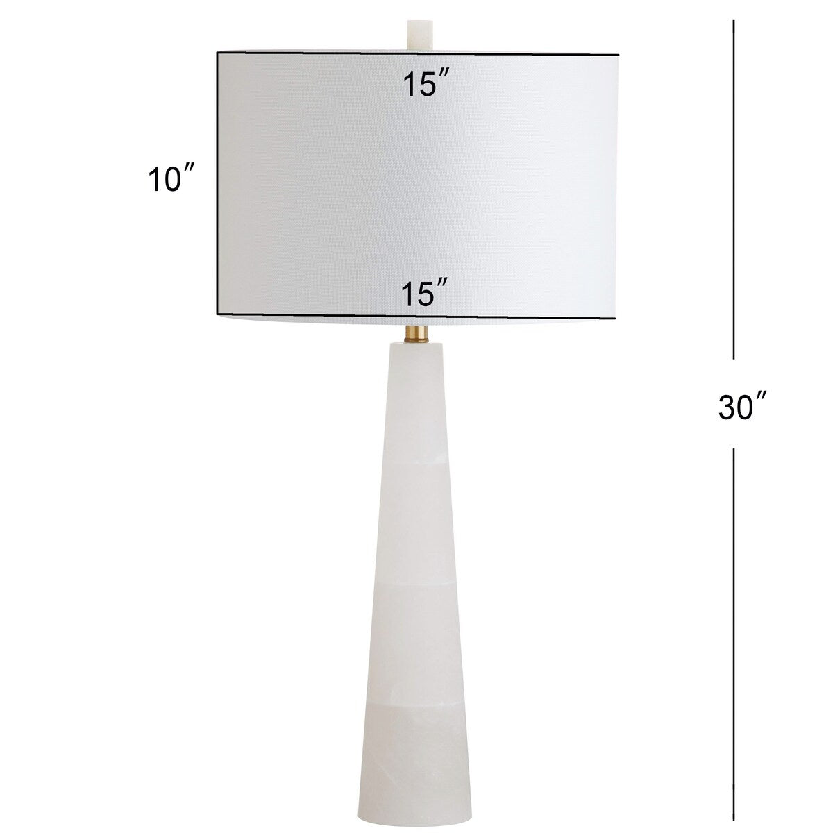 Lampe de table LED Giorgiana 30 pouces en albâtre de SAFAVIEH Lighting - 15 x 15 x 30 cm - 15 x 15 x 30 cm (L x P x H)