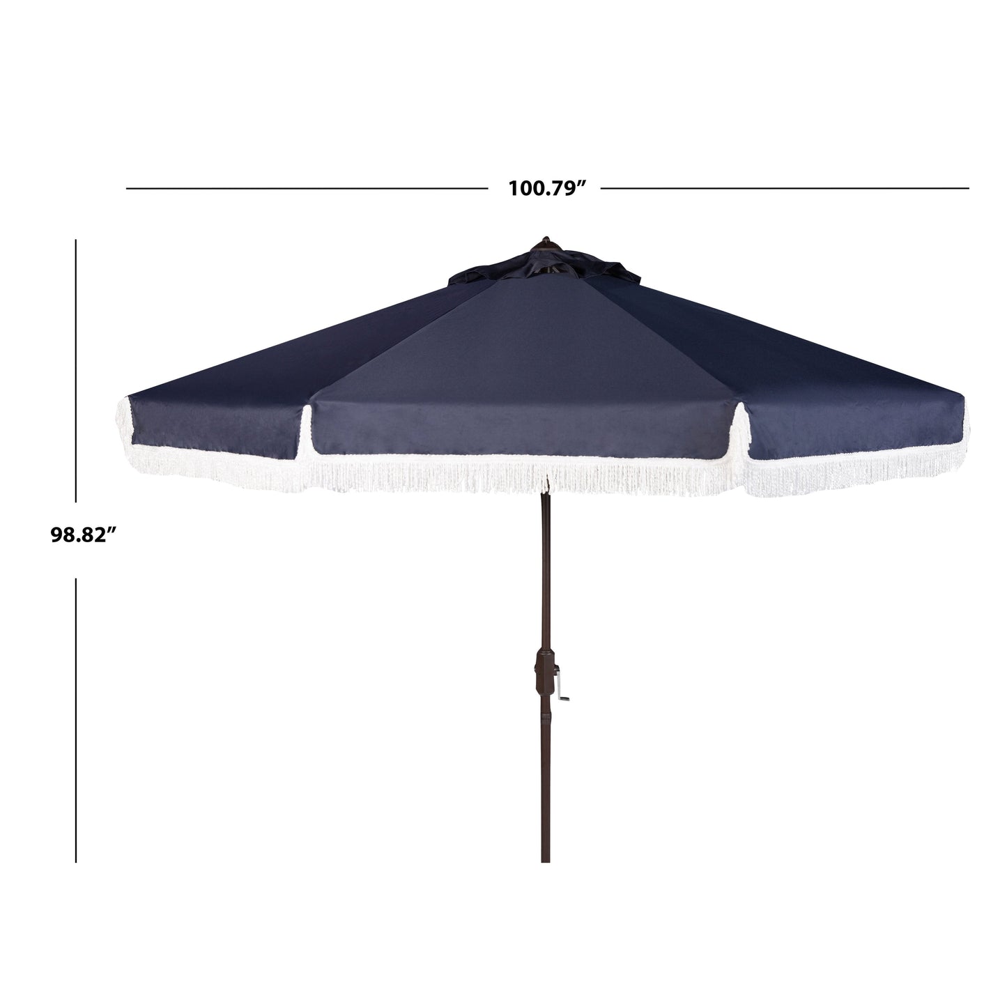 Parasol d'extérieur à manivelle SAFAVIEH Ronette Fringe de 2,74 m
