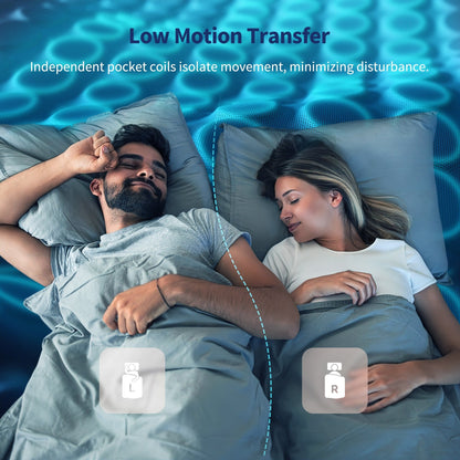 Matelas hybride en mousse à mémoire de forme de 10 pouces - Soutien mi-ferme avec ressorts renforcés pour soulager les points de pression, certifié CertiPUR-US