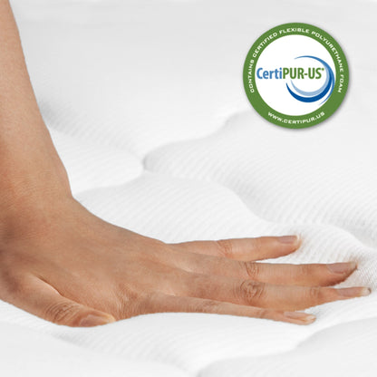 Matelas hybride en mousse à mémoire de forme de 10 pouces - Soutien mi-ferme avec ressorts renforcés pour soulager les points de pression, certifié CertiPUR-US