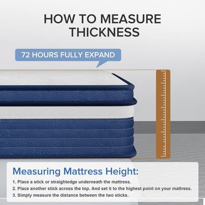 Matelas SweDrea à ressorts ensachés hybride de 25 cm (10 po) offrant un soulagement de la pression et une sensation de fraîcheur. Certifié CertiPUR-US, SGS et OEKO-TEX.