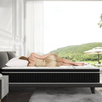 Matelas hybride en mousse à mémoire de forme et gel de 30 cm (12 pouces) livré dans une boîte