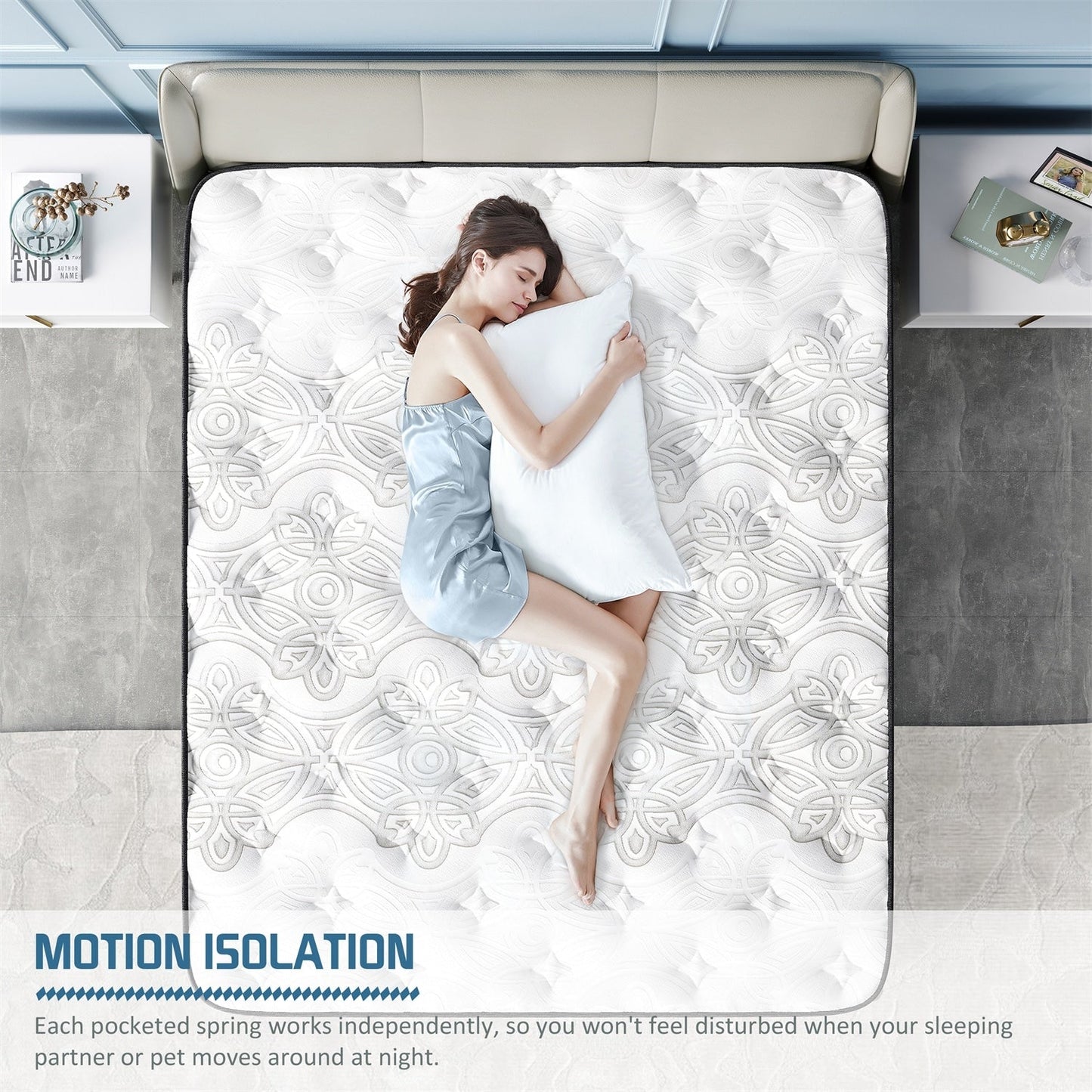 Matelas hybride moelleux de 35,5 cm (14 pouces) en boîte