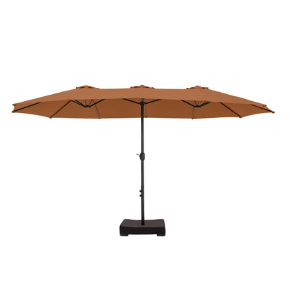 Parasol double face extra large de 4,57 m (15 pi) avec base incluse, MAISON ARTS