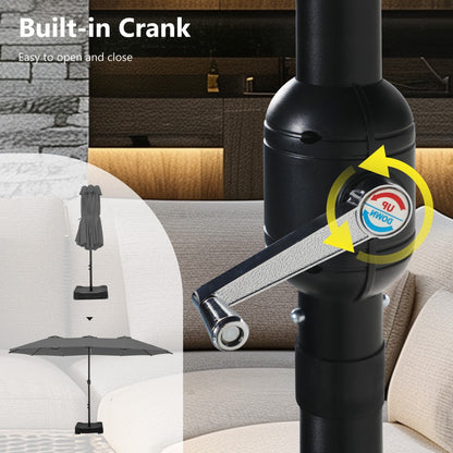 Parasol double face extra large de 4,57 m (15 pi) avec base incluse, MAISON ARTS