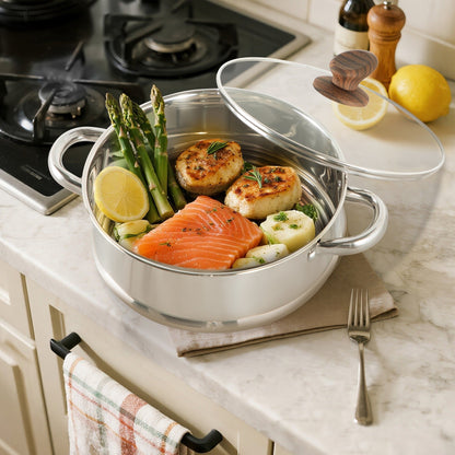 Ensemble de 17 pièces de batterie de cuisine en granit, comprenant casseroles et poêles antiadhésives