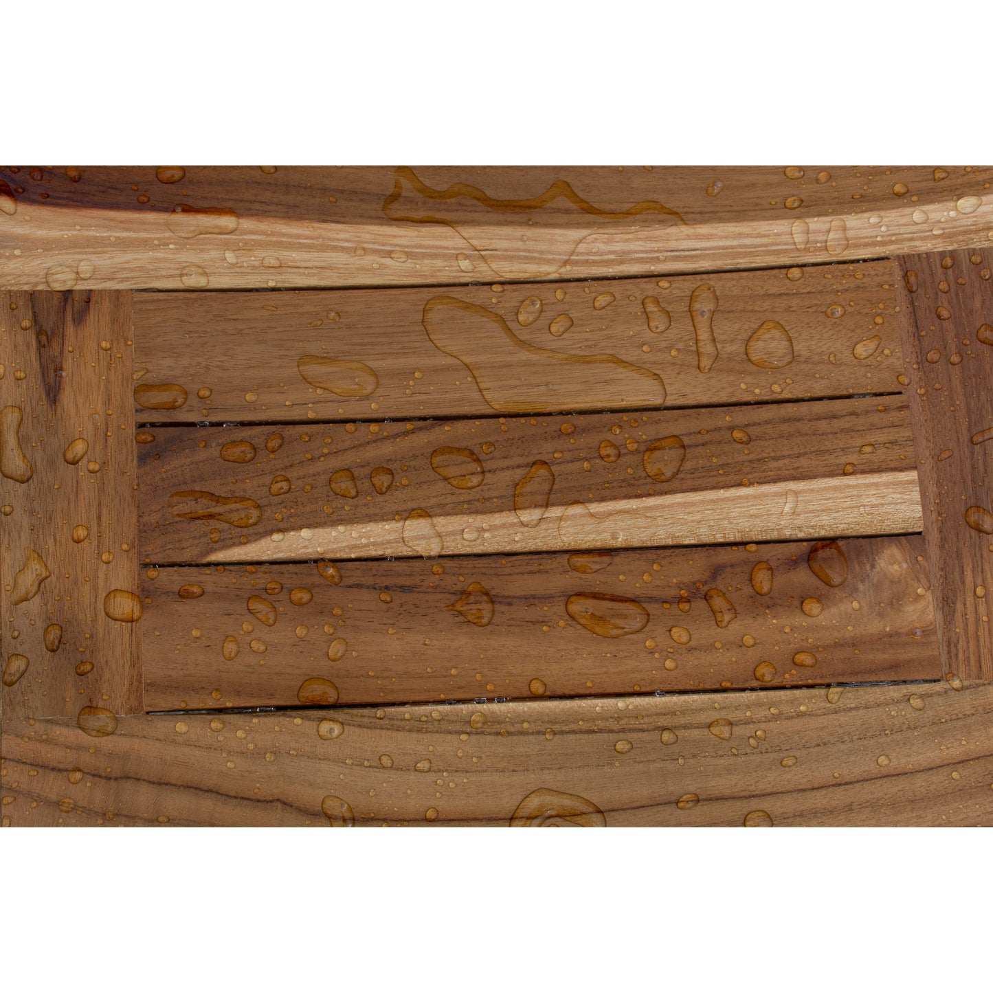 EcoDecors, Banc, Tabouret de douche, Siège de douche, Chaise de douche pour l'intérieur de la douche, Petit banc, Banc de douche en teck, Repose-pieds de douche