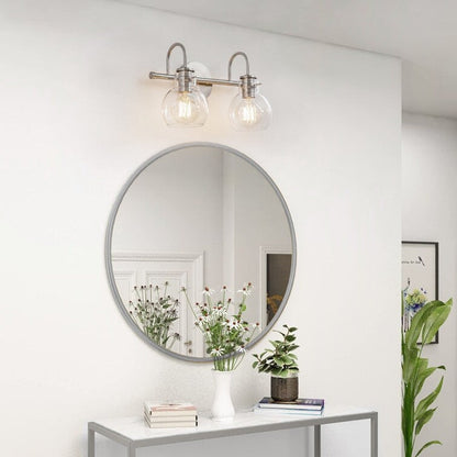 Applique murale 2/3 lumières pour meuble-lavabo avec abat-jour en verre