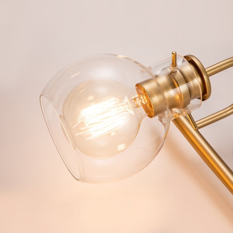 Applique murale 2/3 lumières pour meuble-lavabo avec abat-jour en verre