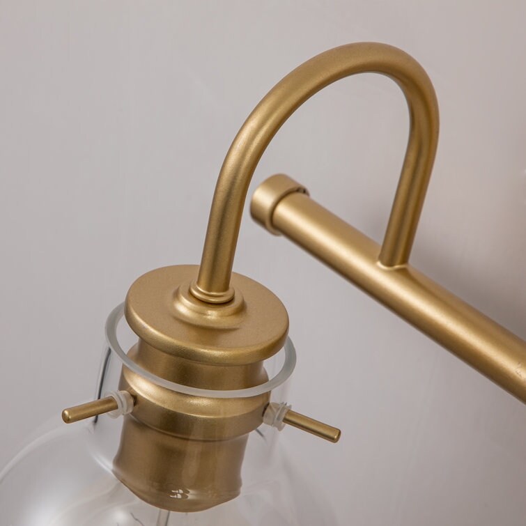 Applique murale 2/3 lumières pour meuble-lavabo avec abat-jour en verre