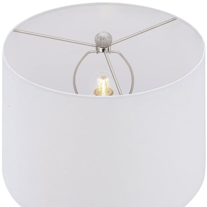 Lampe de table style ferme beige délavé/doré, 62 cm (lot de 2), abat-jour en lin blanc - 62 cm (24,5 po) de hauteur