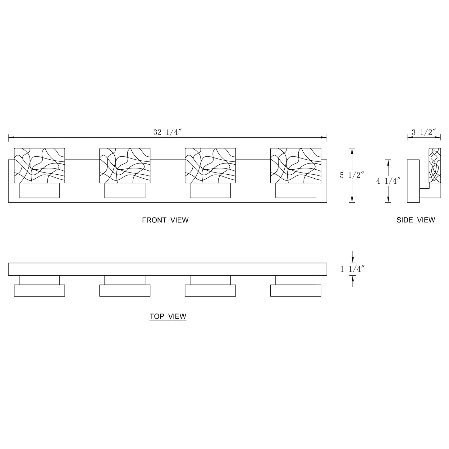 Applique murale LED intégrée C Cattleya en acier inoxydable 3000K avec abat-jour en verre artistique - Chrome