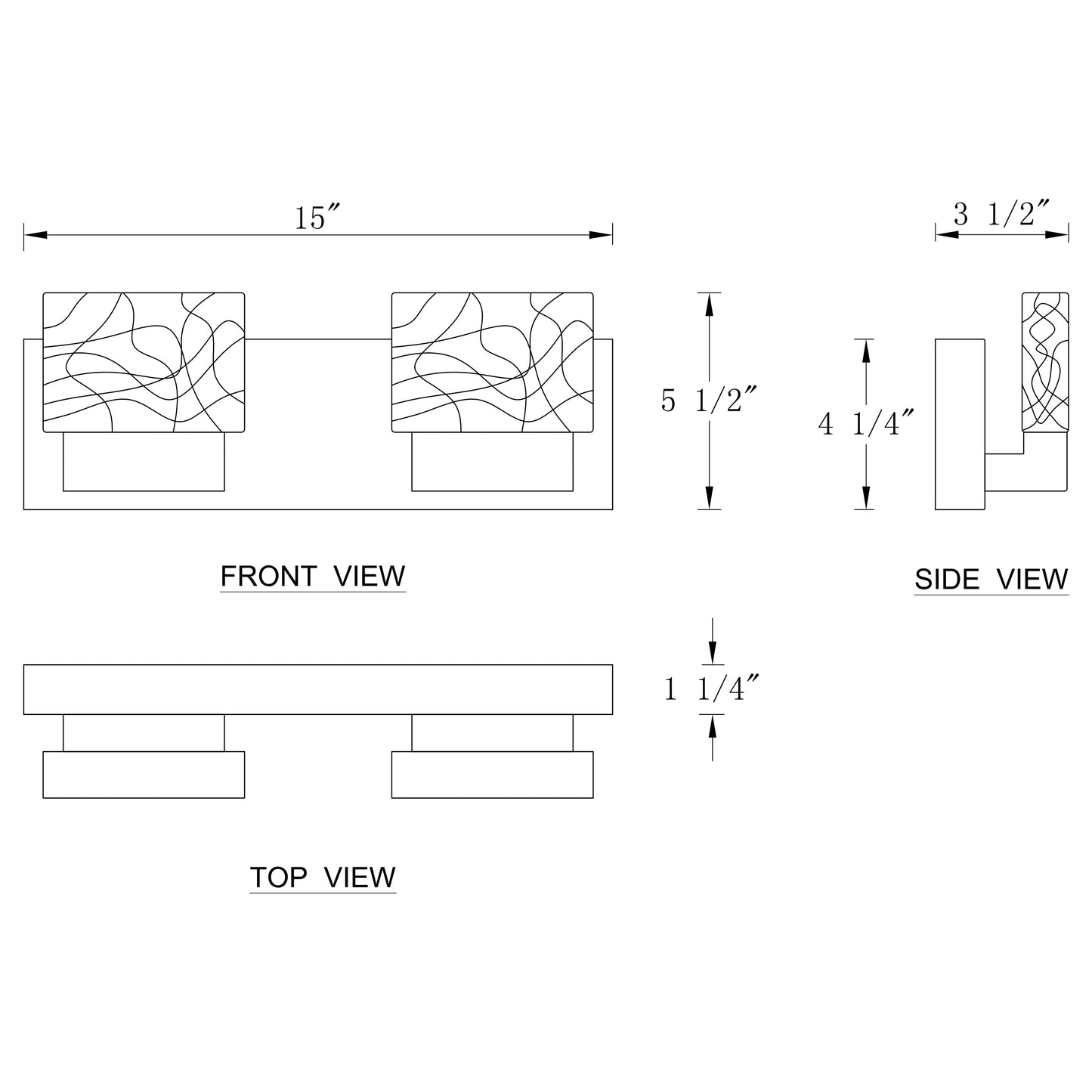 Applique murale LED intégrée C Cattleya en acier inoxydable 3000K avec abat-jour en verre artistique - Chrome