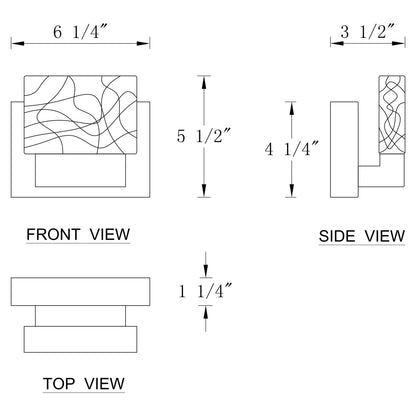 Applique murale LED intégrée C Cattleya en acier inoxydable 3000K avec abat-jour en verre artistique - Chrome