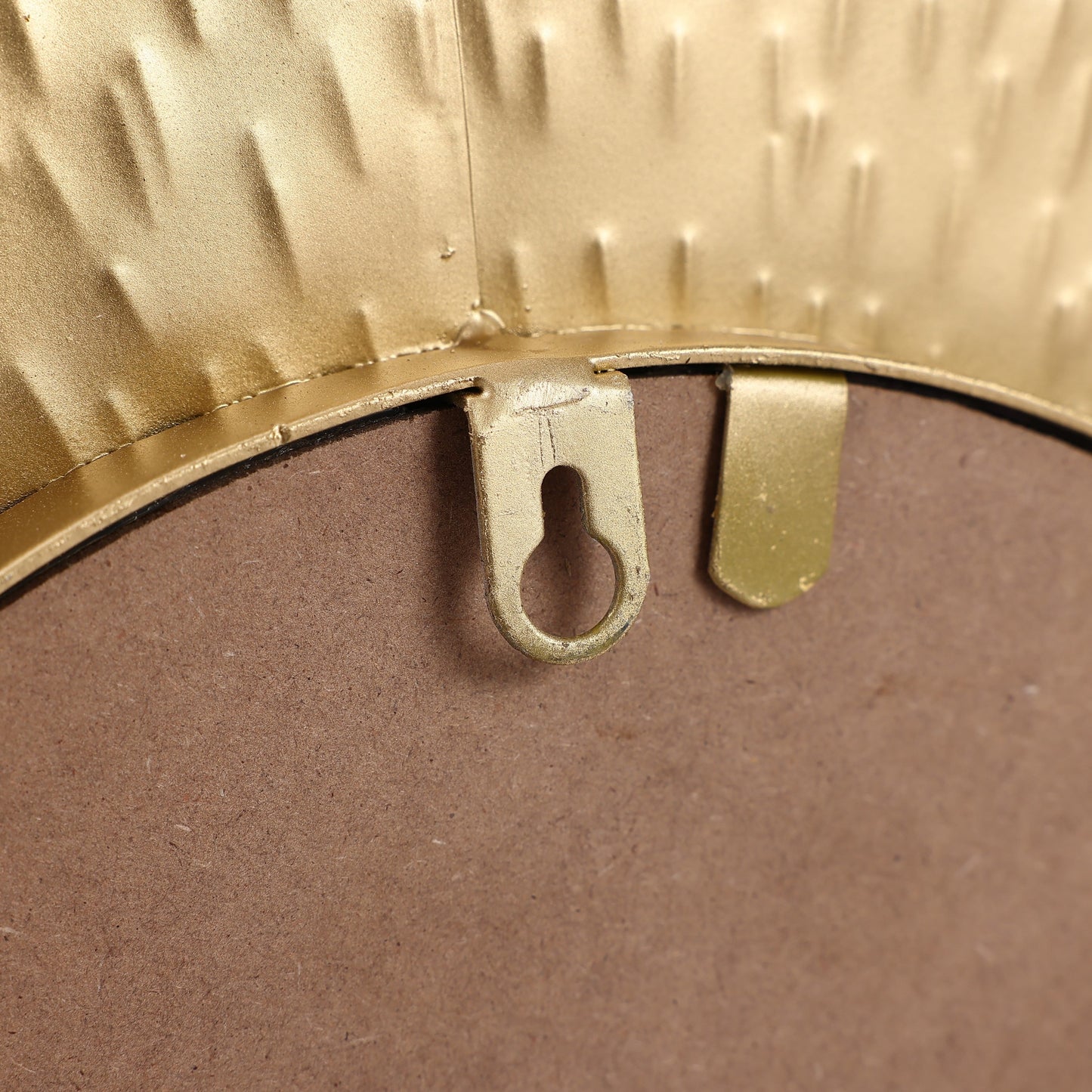 Ensemble de 3 miroirs muraux ronds en métal doré - 56,5 cm de diamètre x 6 cm de profondeur