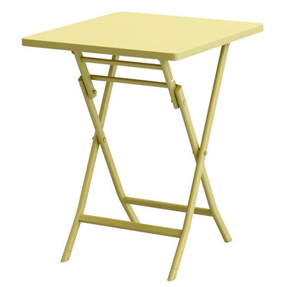 Ensemble bistro minimaliste 3 pièces pour patio : table carrée pliable et chaises