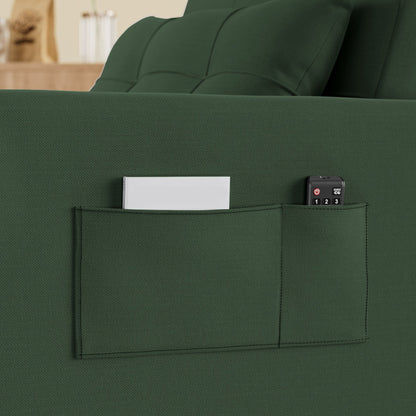 Canapé-lit convertible 3 en 1, avec fauteuil gigogne et lit pliant, idéal pour le salon.