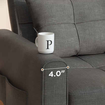 Canapé-lit convertible 3 en 1, avec fauteuil gigogne et lit pliant, idéal pour le salon.