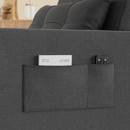 Canapé-lit convertible 3 en 1, fauteuil-lit, canapé lounge rembourré, pliable et réglable