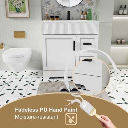 Ensemble meuble-lavabo Wavy Line 30/36/48 avec lavabo et robinet