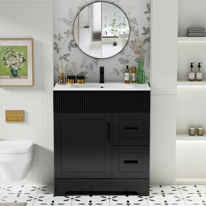 Ensemble meuble-lavabo Wavy Line 30/36/48 avec lavabo et robinet
