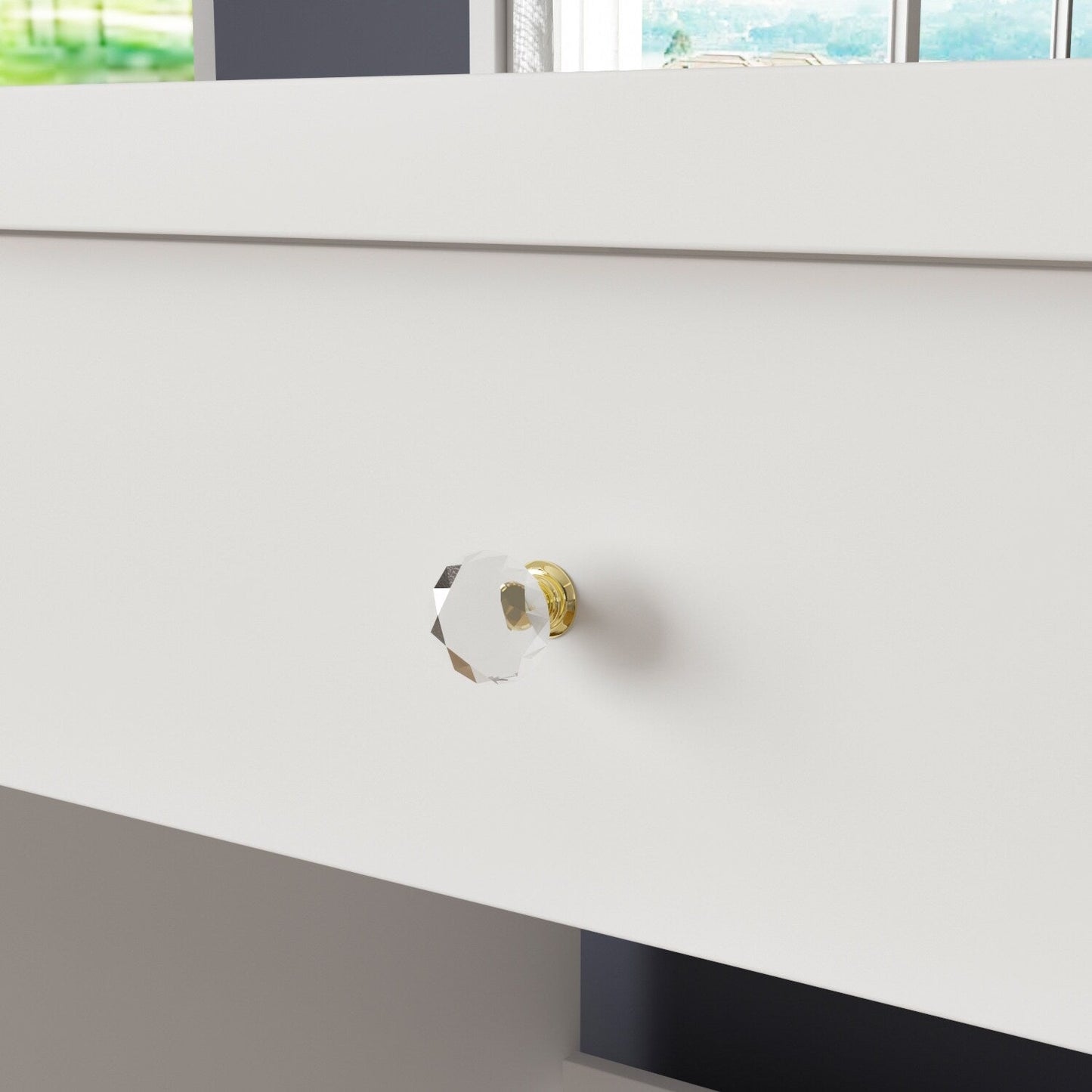 Ensemble coiffeuse de 100 cm de large avec tabouret et miroir.