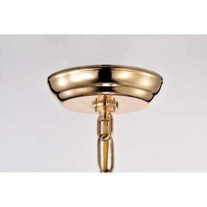 Lustre tambour rond à perles avec cristaux suspendus