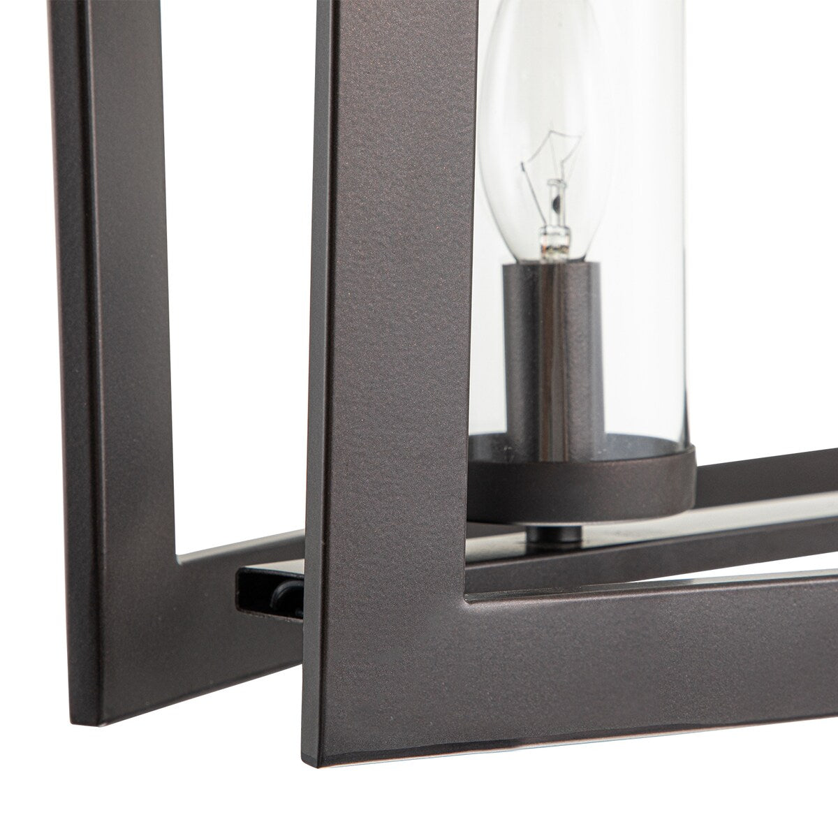 Suspension linéaire industrielle moderne du milieu du siècle à 5 lumières pour îlot de cuisine, lustre vintage rectangulaire en verre