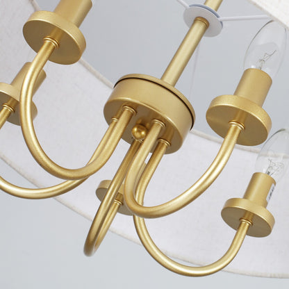 Plafonnier semi-encastré moderne à 5 lumières pour salle à manger, chambres et salon - Non applicable