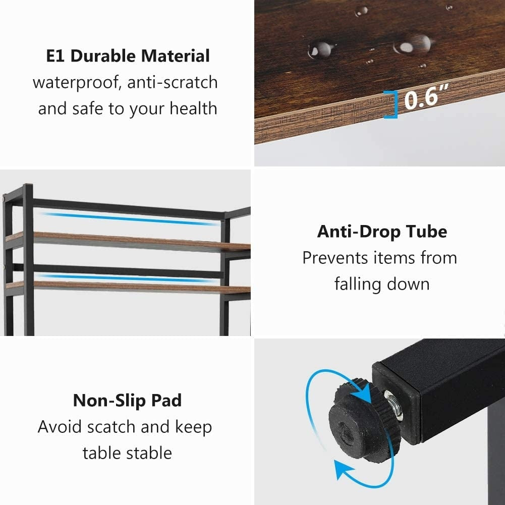 Étagère de cuisine à 5 niveaux avec rangement intégré, support pour four à micro-ondes, chariot de cuisine industriel avec étagère.