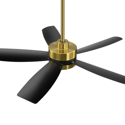 Ventilateur de plafond Breezary 65/52/42 à 5 pales avec éclairage LED, télécommande incluse.