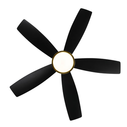 Ventilateur de plafond Breezary 65/52/42 à 5 pales avec éclairage LED, télécommande incluse.