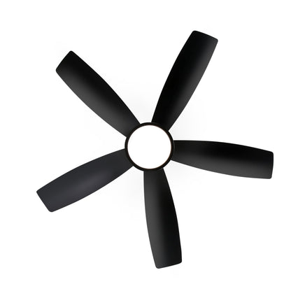 Ventilateur de plafond Breezary 65/52/42 à 5 pales avec éclairage LED, télécommande incluse.