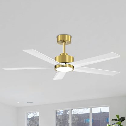 Ventilateur de plafond Breezary 65/52/42 à 5 pales avec éclairage LED, télécommande incluse.