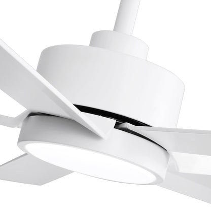 Ventilateur de plafond Breezary 65/52/42 à 5 pales avec éclairage LED, télécommande incluse.