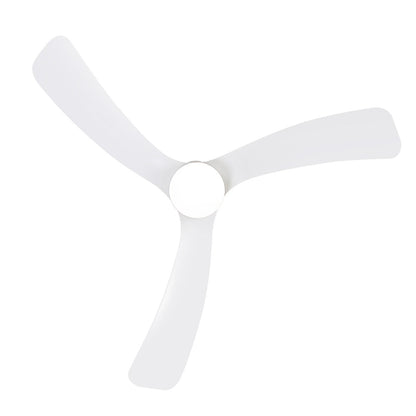 Ventilateur de plafond encastré noir/blanc de 52 pouces avec télécommande et éclairage LED (3 pales)