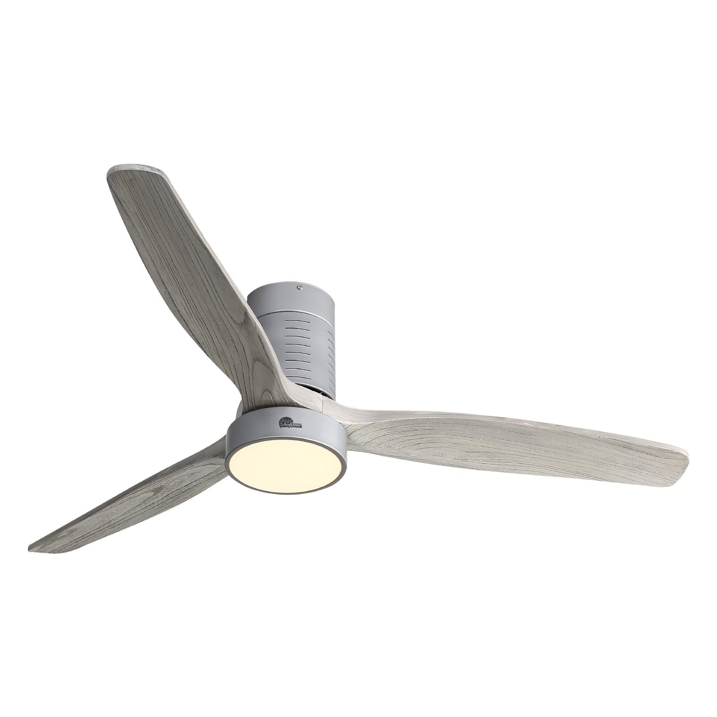 Ventilateur de plafond encastré de style campagnard de 132 cm (52 ​​pouces) avec lumière et télécommande, moteur CC réversible