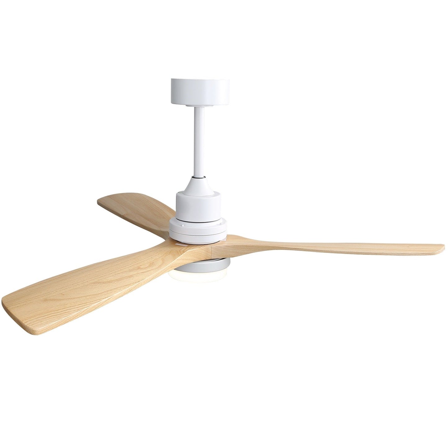Ventilateur de plafond d'intérieur Sofucor 52 en bois avec éclairage intégré et télécommande (en option).