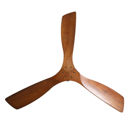 Ventilateur de plafond d'intérieur Sofucor 52 en bois avec éclairage intégré et télécommande (en option).