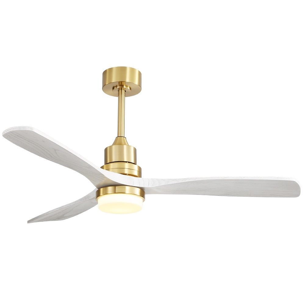Ventilateur de plafond d'intérieur Sofucor 52 en bois avec éclairage intégré et télécommande (en option).