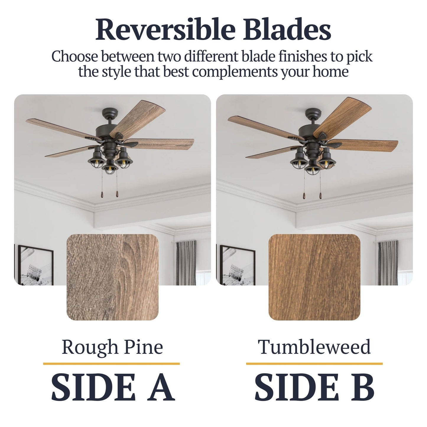 Ventilateur de plafond LED style ferme 52 pouces Prominence Home Sivan Bronze avec télécommande et éclairage