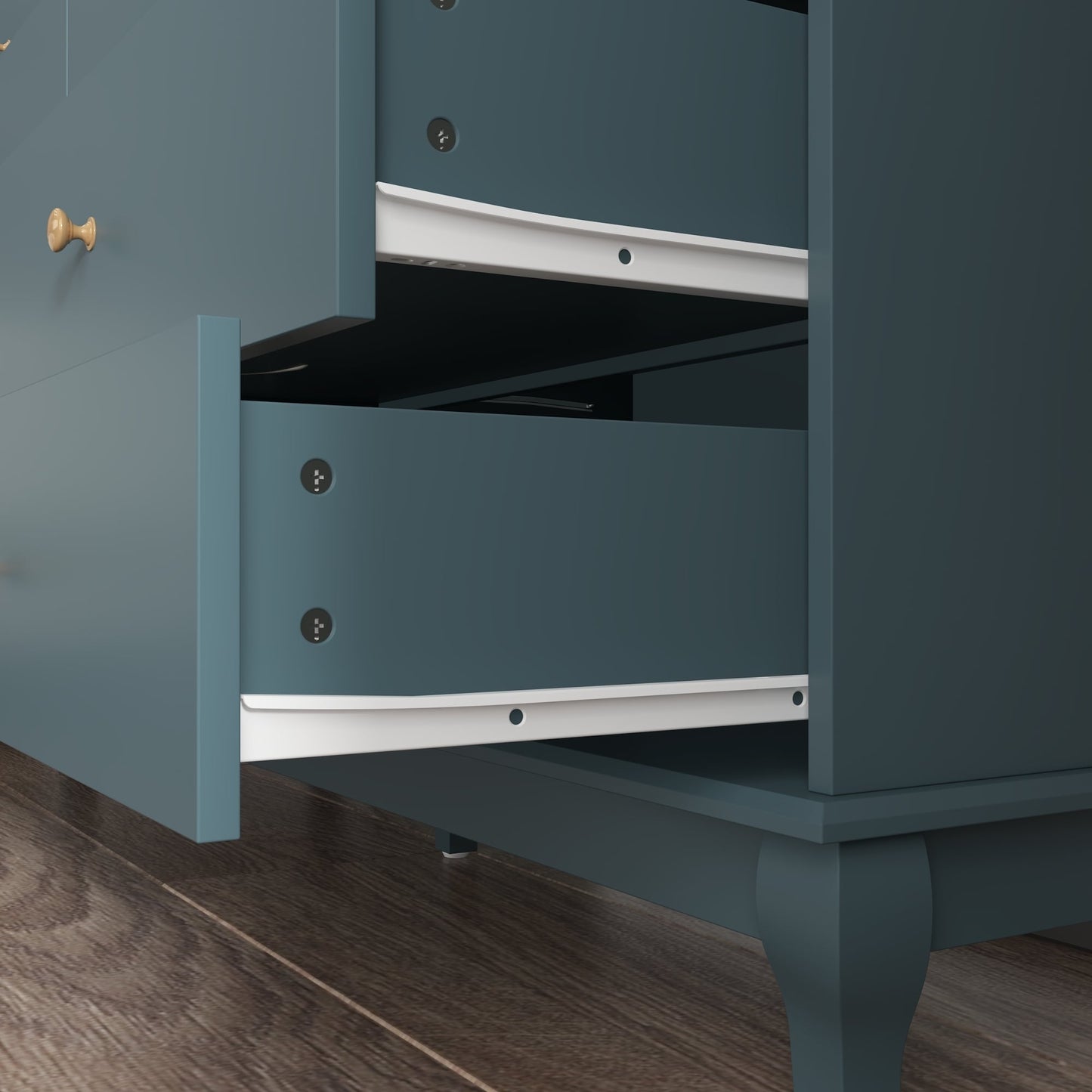 Commode double de 55,1 cm de large avec tiroirs de rangement