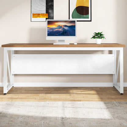 Bureau d'ordinateur en L de 63 pouces avec caisson latéral de 47 pouces, ensemble de bureau de direction pour bureau à domicile