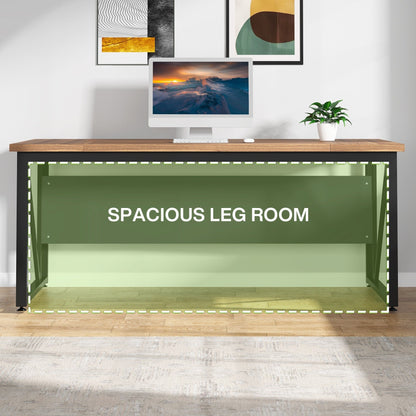 Bureau d'ordinateur en L de 63 pouces avec caisson latéral de 47 pouces, ensemble de bureau de direction pour bureau à domicile