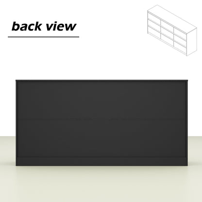 Commode d'appoint 63W à 9 tiroirs pour salon ou chambre