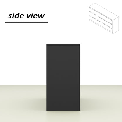 Commode d'appoint 63W à 9 tiroirs pour salon ou chambre