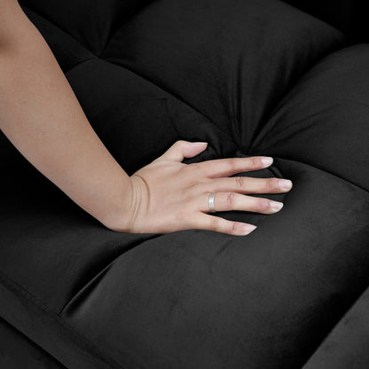 Canapé-lit convertible 3 en 1 en velours 64,96 avec dossier réglable, poche de rangement et capacité de charge de 227 kg